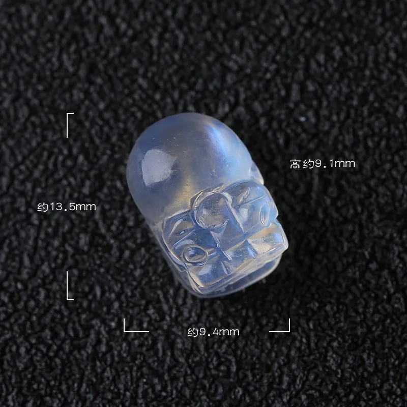 Natural blue moonstone crystal lucky Pixiu DIY accessories