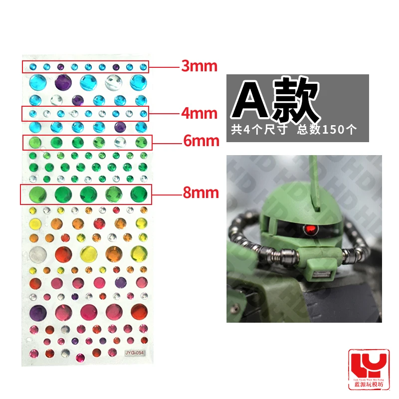 Eye Patch Model Modification Monocular System Sight Mirror Renovation Sticker Gunpla MS-06 Colorful Eye Patch DIY