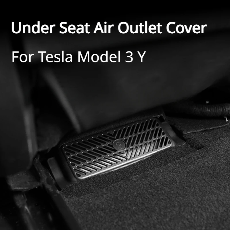 Under Seat Air Outlet Cover for Tesla Model 3 Y Anti Dust Blocking Protection Vent Case 2pcs Car Tidying Accessories 2021-2023