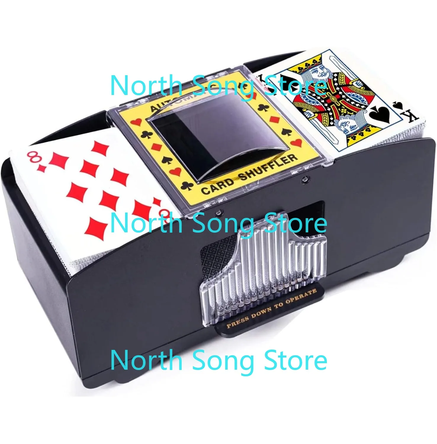 

Automatic Card Shuffler 2 Deck, Battery Operated Card Dealer Machine Shuffler for UNO, Blackjack, Texas Hold'em, Home Card Games