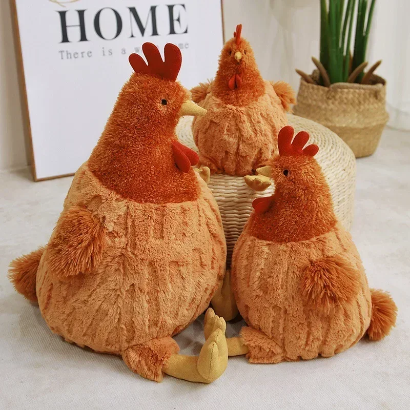 New Cecil Chick Simulation Doll Hen Fun Cute Creative Plush Toy Fun Christmas Holiday Gifts Chinese Zodiac Filling Stuffed Dolls