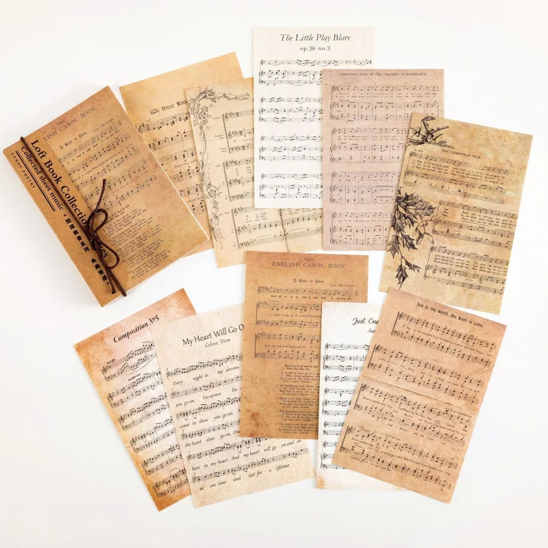 60 Stück/Set Vintage Nostalgisches Buchmaterialpapier Journal Scrapbook Collage Basispapier Literarisches Retro DIY Deko-Papier