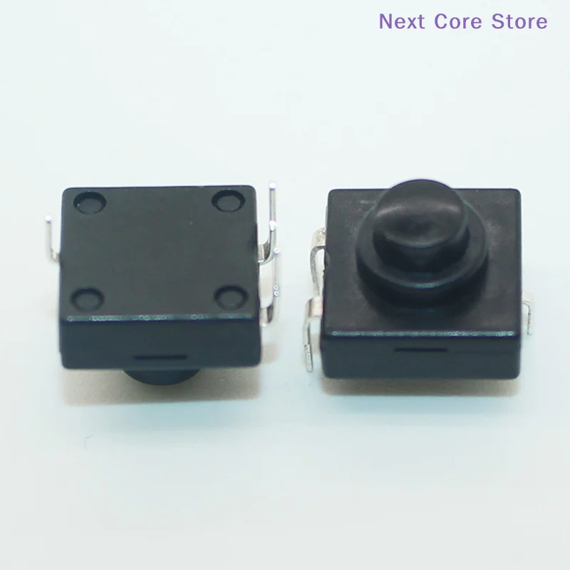 [NC]10Pcs 12X12MM Flashlight Button Switch 3 Legged Vertical Straight Insertion Two ON And One OFF Black Button Switch[NC]
