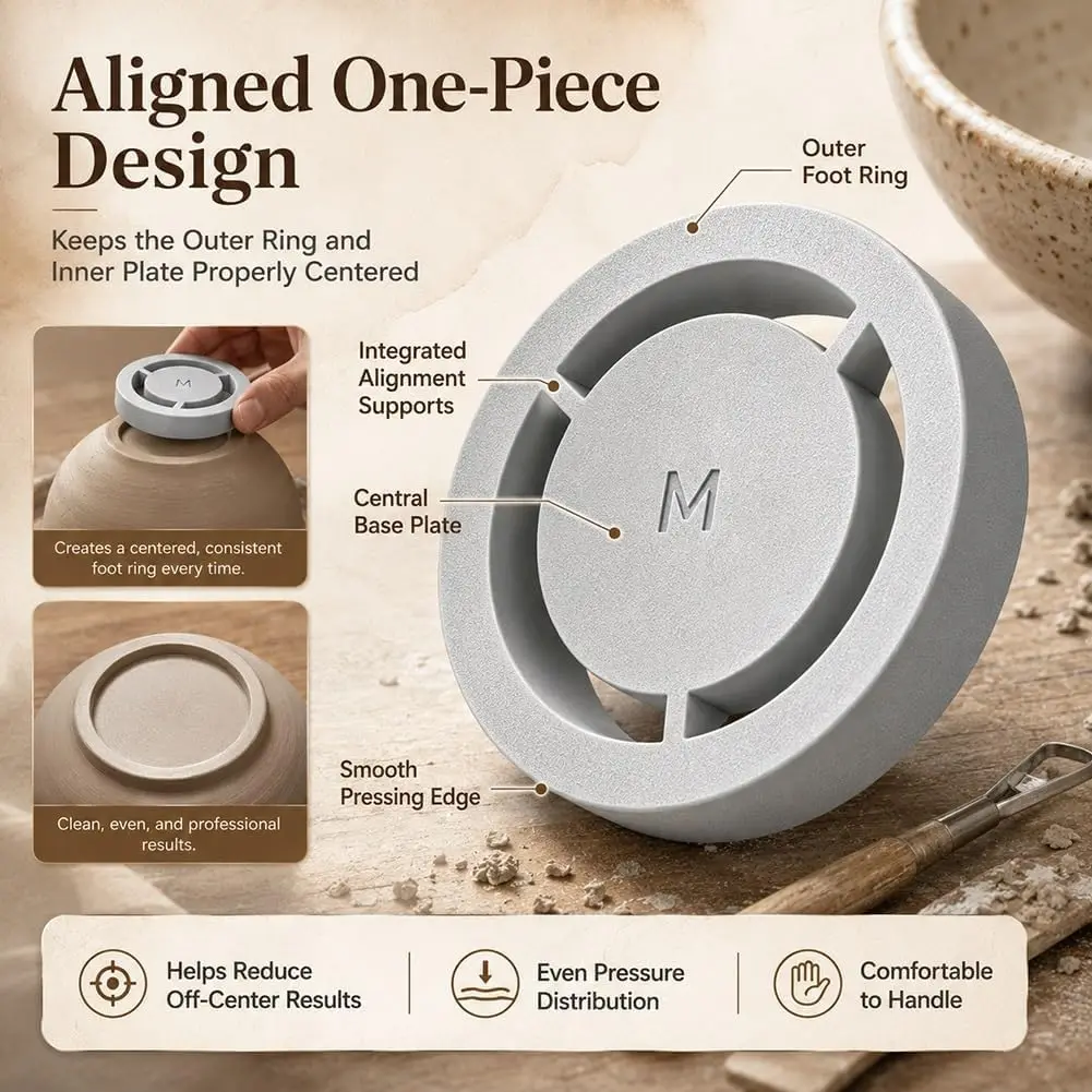 5 Sizes Pottery Foot Ring Template Consistent Base Ring Mold Ceramic Clay DIY Handmade Ceramic Pottery Making Supplies