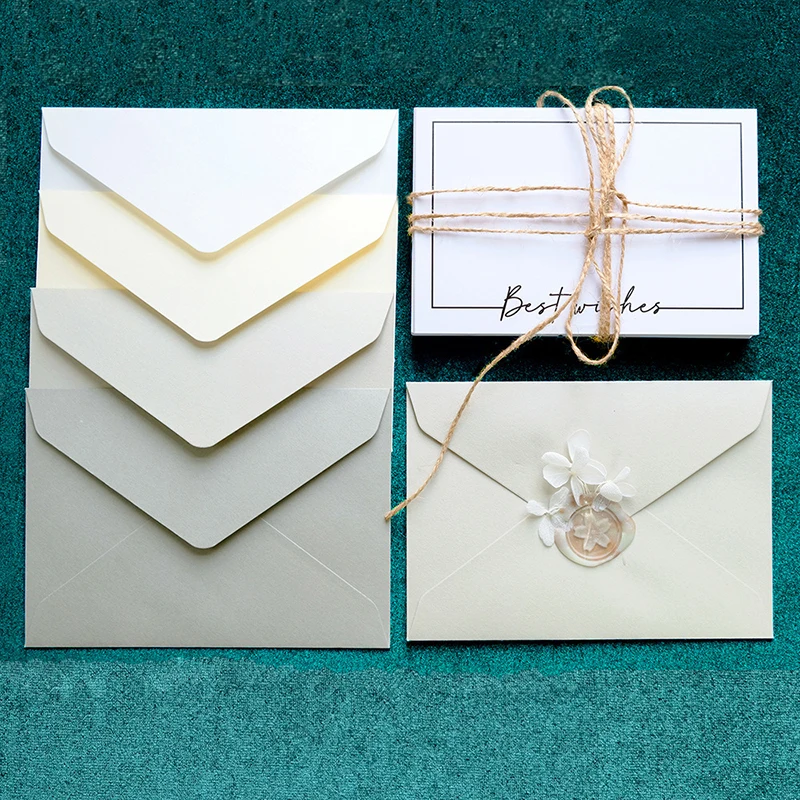 Sobre de alta calidad para pequeñas empresas, suministros para invitaciones de papel, postales, cartas, papelería de boda, 16,2x11,4 cm, 120g, 10 unidades por lote