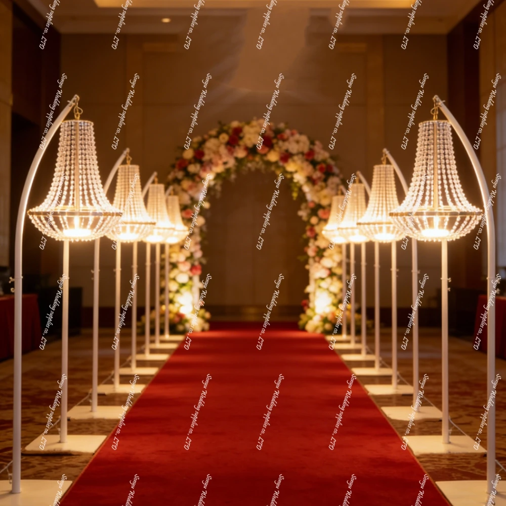 

150 см, 6/12 шт. Беспроводная светодиодная люстра для свадебного декора, металлическая стойка-подставка для дорожек, колонн, подвесных светильников