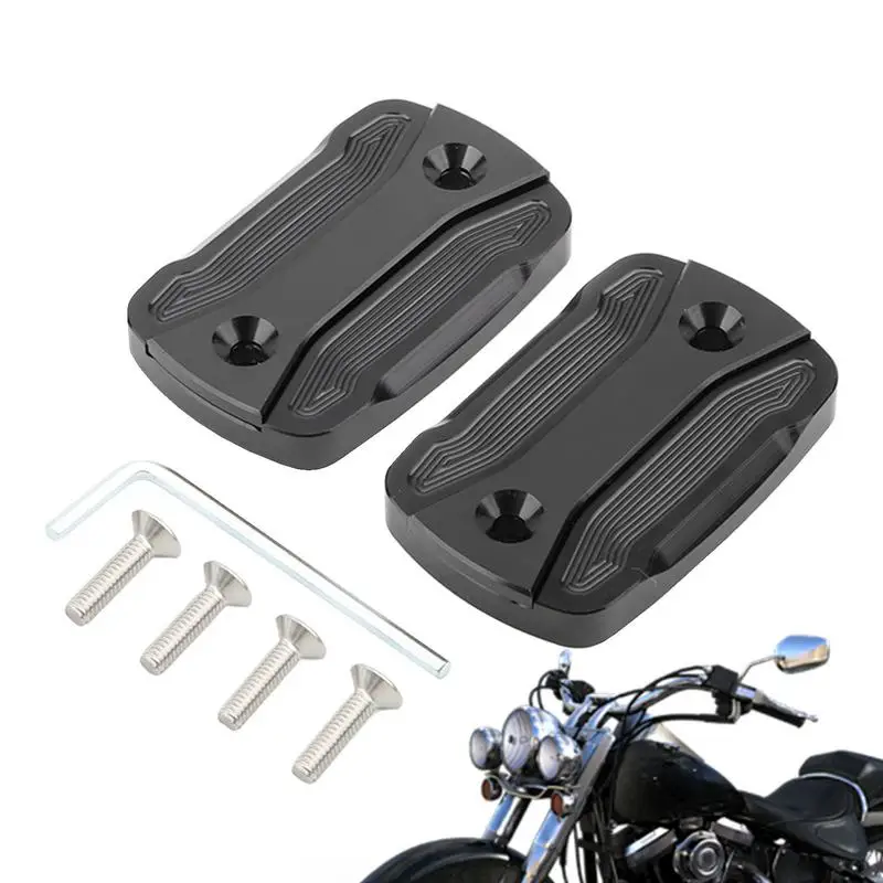 Motorcycle Brake Fluid Reservoir Oil Cap Brake Fluid Reservoir & Oil Cap Tank Protector Sleek Oil Cap For Enhanced Motorcycle