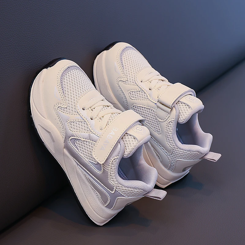Little Girls Versatile Fashion Sneakers 2026 New Spring Kids Platform Sports Sneakers Soft Sole Comfort School Barefoot Trainers