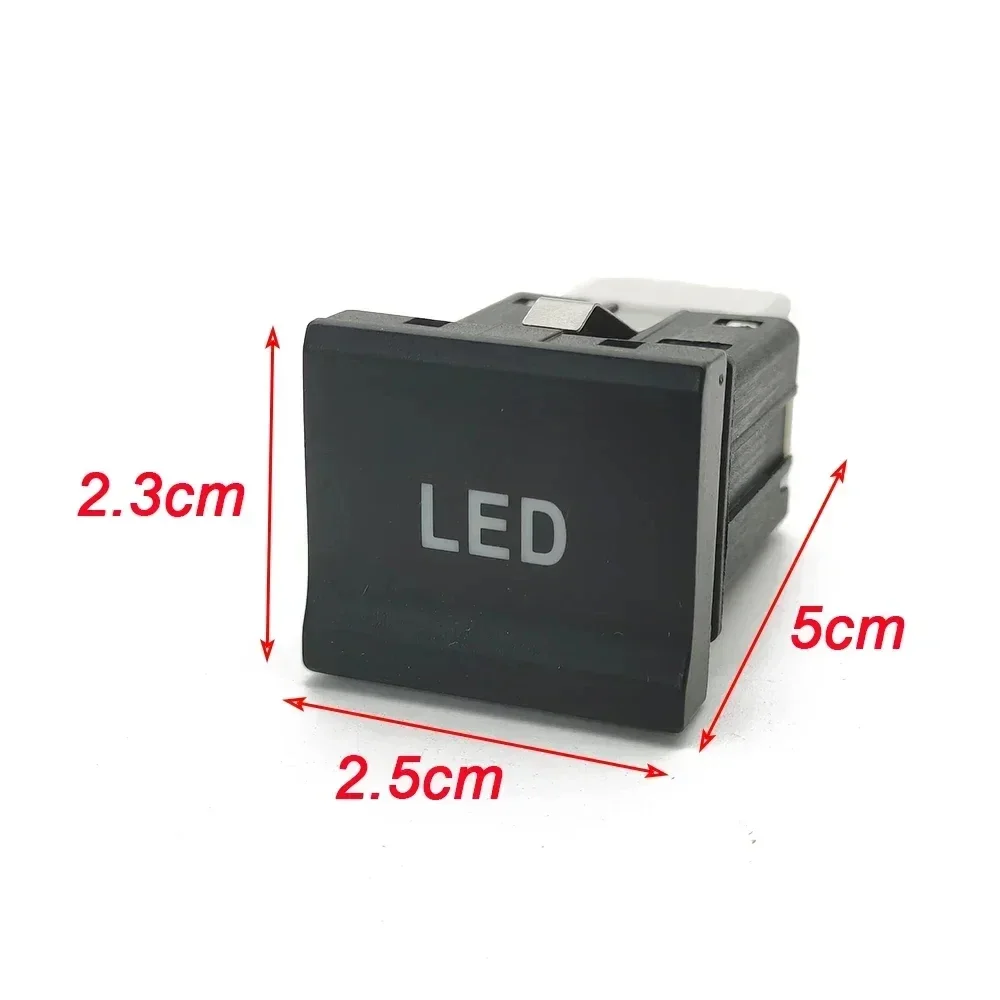 1PC Car LED Light Power Radar Switch Button with Connection Wire For VW polo 6C 2014 2015 Auto Accessories