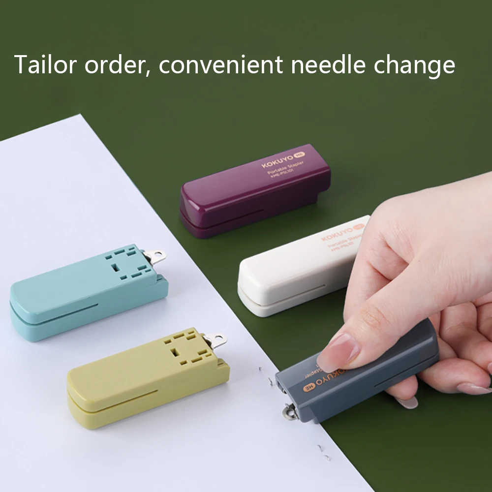 1Pcs Japan KOKUYO ME Series Stapler Portable Kawaii Mini Compact Student Binding Test Paper Storage Binding Tool