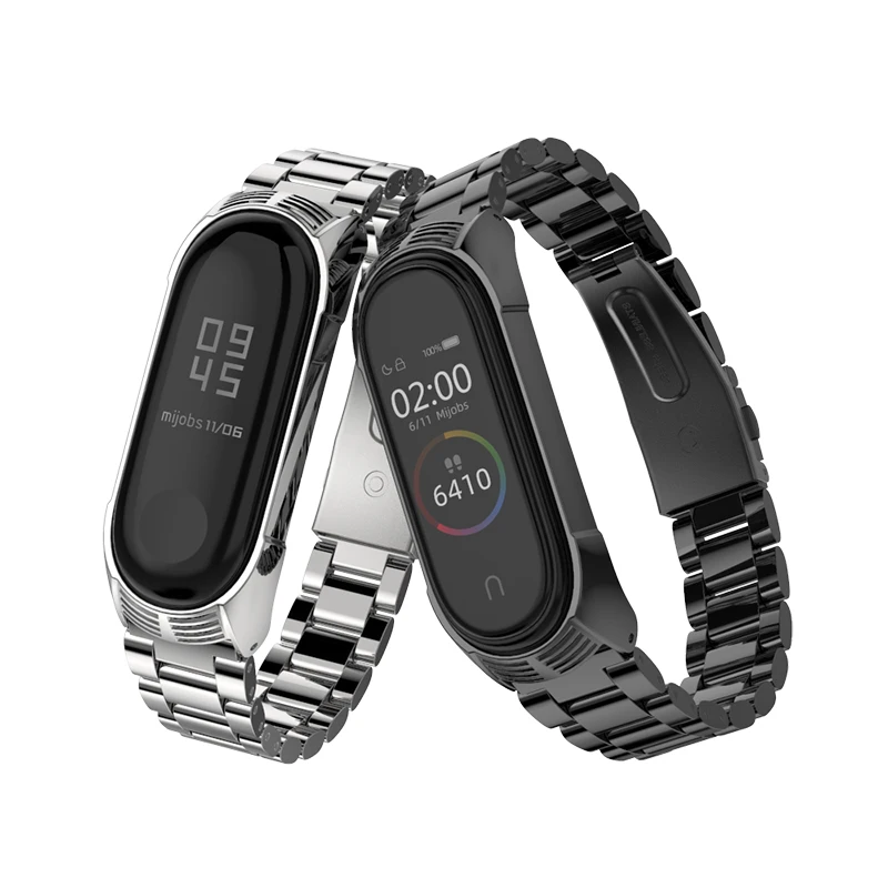 

Strap Metal Stainless Steel For Mi Band 6 Xiaomi Mi Band 8 7 6 5 Strap Compatible Bracelet Wristband Mi band 5 4 3 Accessories