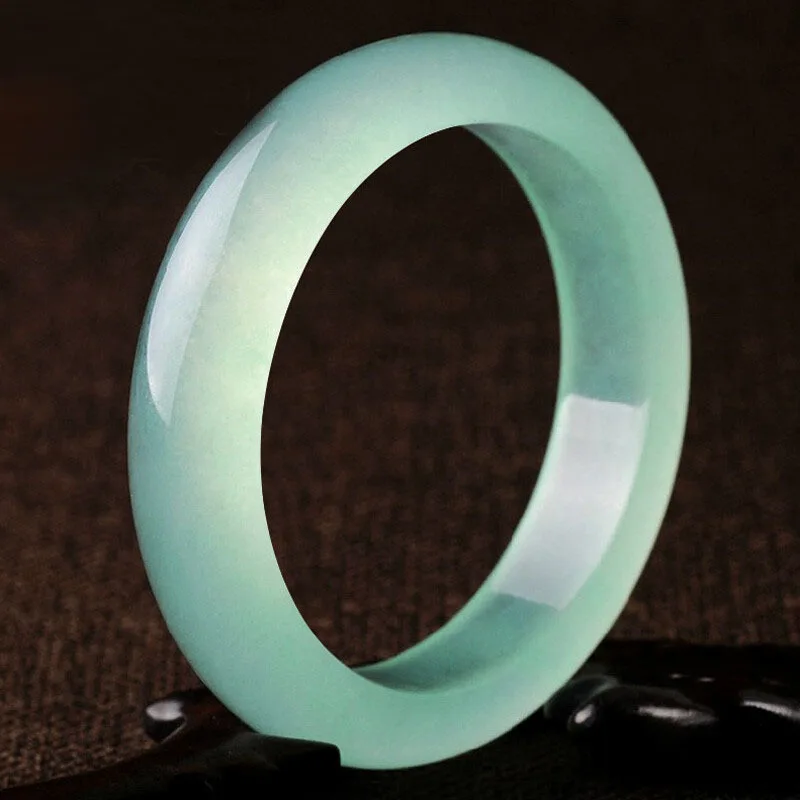

Ice light green quartzite bracelet medium wide positive circle women's small fresh girl stone bracelet