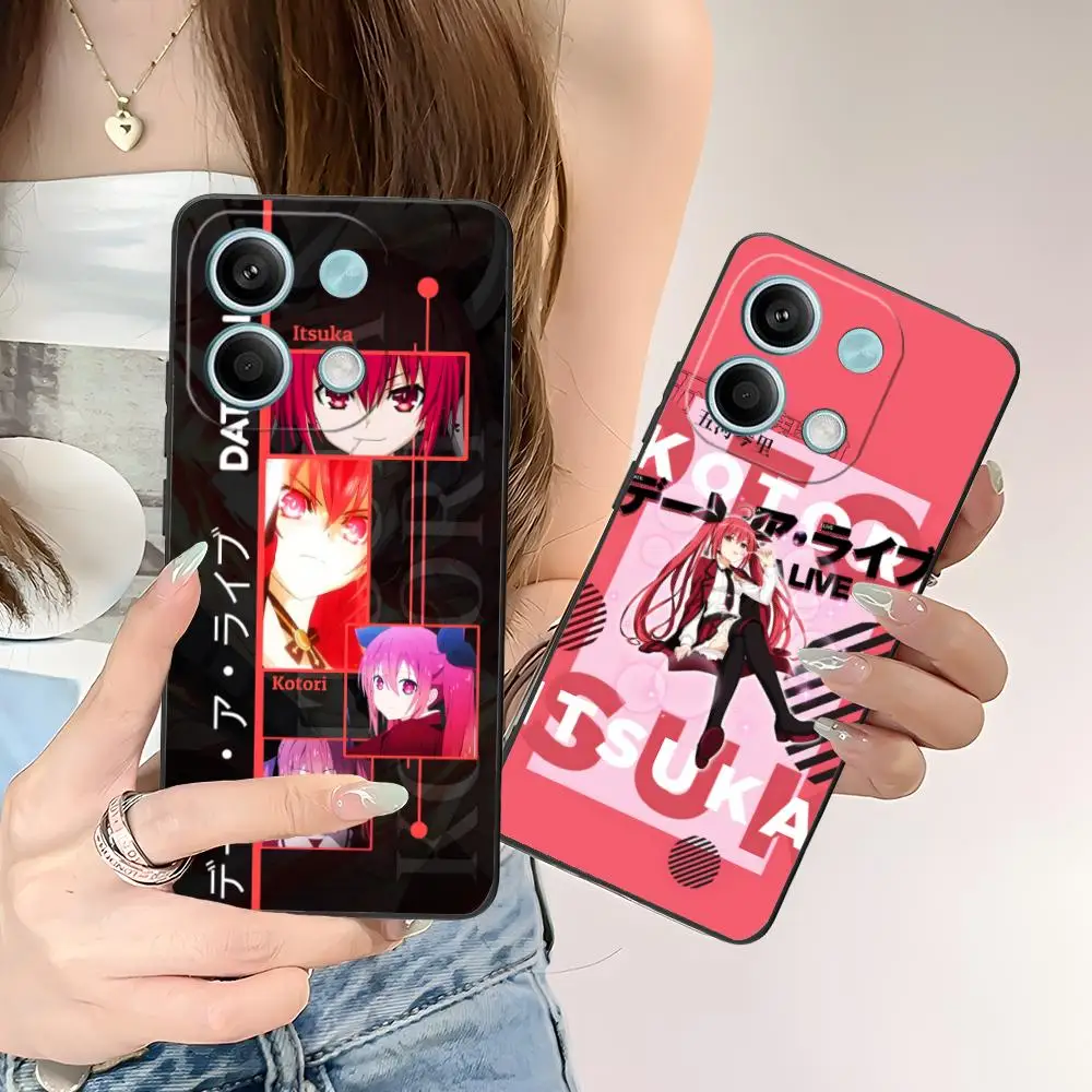 Date a Live Kotori Itsuka Handyhülle für POCO F6 F5 F4 F3 F2 Pro GT C40 Farbdruck Schutzhülle Cover Smartphone Luxus
