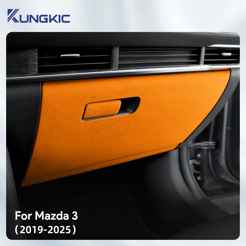 

For Mazda 3 Axela BP 2019 2020 2021 2022 2023 2024 2025 Top Suede Trim LHD RHD Sticker Car Copilot Box Anti-kick Protect