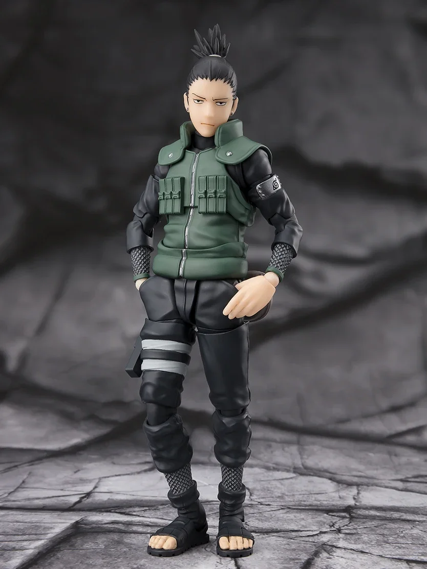 Original BANDAI SHF Naruto Shippuden Nara Shikamaru PVC Anime Figures Action Figure Model Toys Christmas Gifts