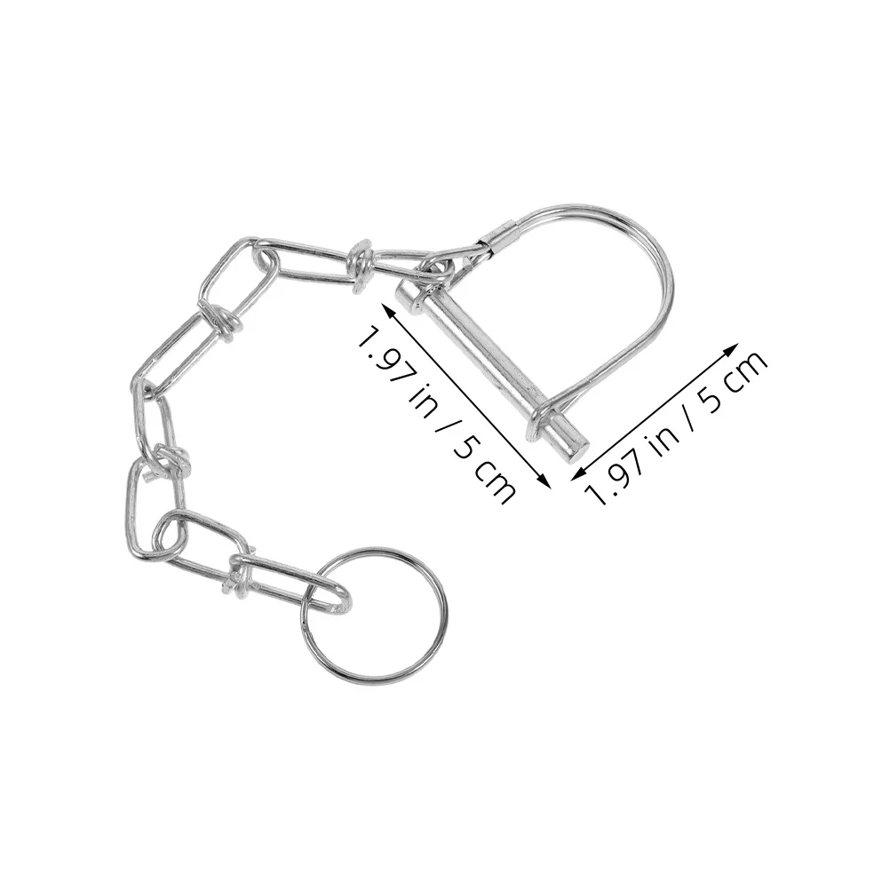 2 قطعة موصل مقطورة دبابيس الأمان المجلفن الثقيلة وصلة دبوس مقاطع آمنة مقطورة مقرنة قفل دبابيس وصلة السحب أجزاء