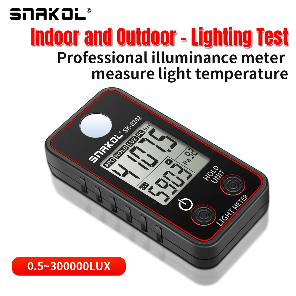 Imagem -04 - Iluminação Digital Light Meter Handheld Lux Tester Luxmeter Bolso Fotômetro para Crescer Plantas Lux fc 0.5300. 000