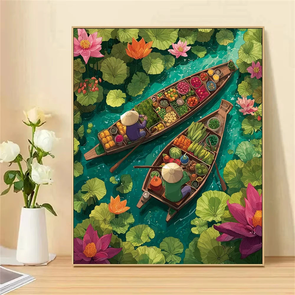 Painting By Numbers for Adult Full of Fruit From Fruit Farmers Canvas Oil Paint By Number Home Decor Frameless