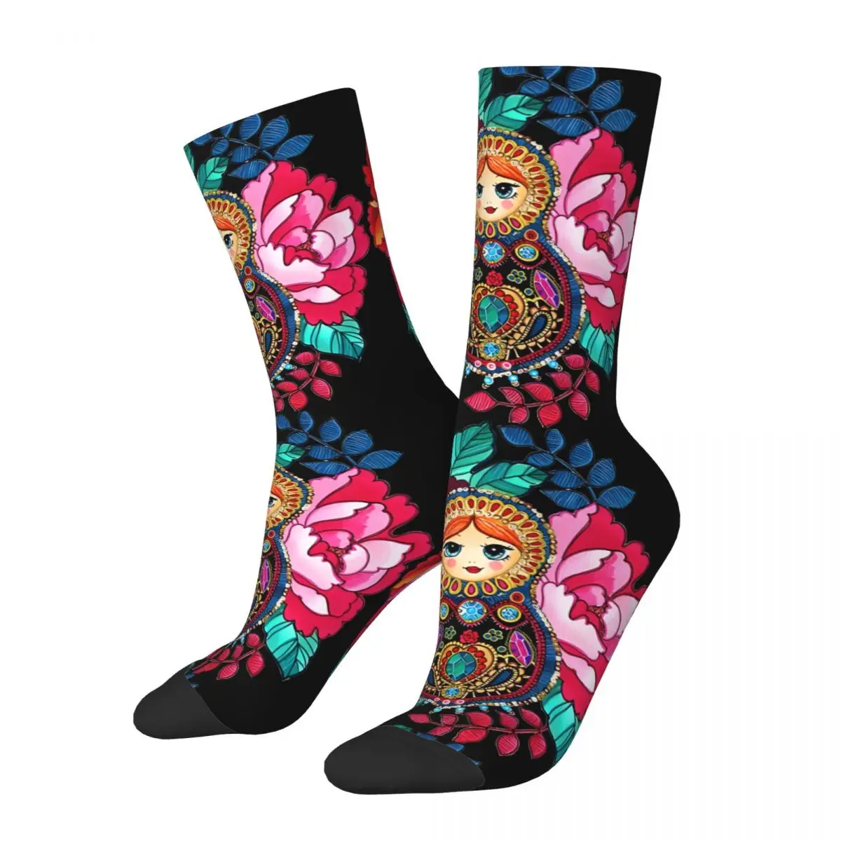 Russian Nesting Doll Sock Printed Man Polyester