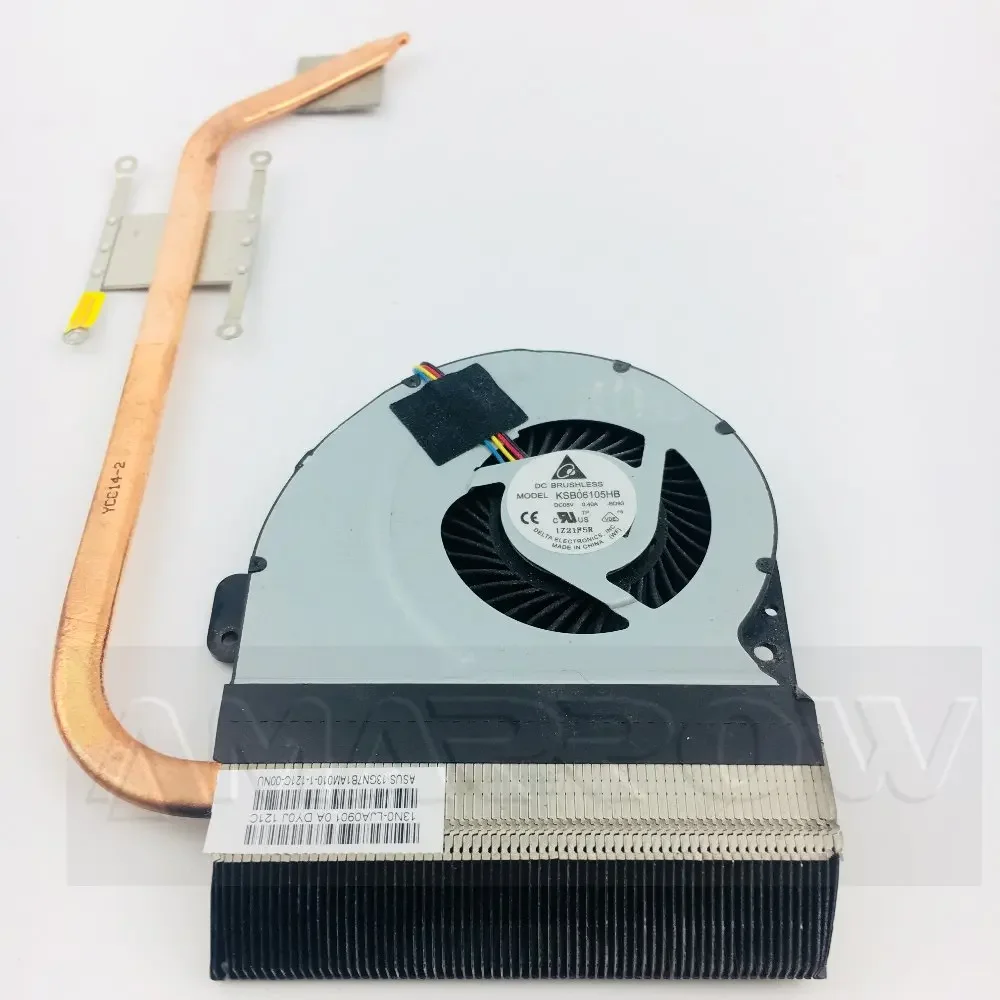 Original For asus laptop heatsink cooling fan cpu cooler X54C K54C A54C X54H X54L CPU heatsink Fan+brass radiator 13GN7B1AM010