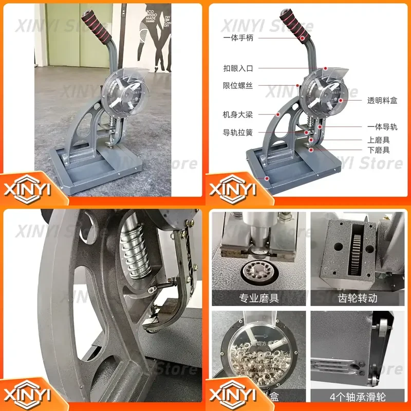 for Automatic Grommet Punching Machine Banner Flag Cloth Semi-auto Eyelet Press Kit Inkjet Fabric Mesh Scraping Cloth