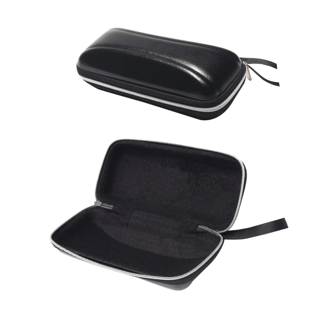 

2pcs Glasses Case Black Anti-pressure Universal Sturdy Eyewear Zipper Sunglasses Box Protective Dustproof Portable