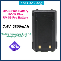 2800mAh UV-S9Plus Battery UV-5R Plus UV-S9 Pro Battery for Baofeng Walkie Talkie UV-10R UV-S9 V2 UV-5R Max BF-AS53 USB Charging