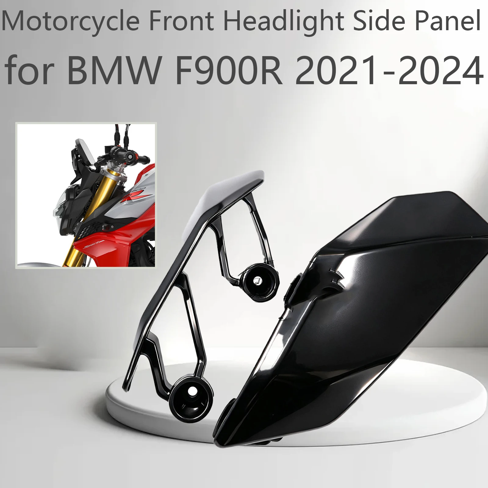 

motorcycle Accessories Front headlight side panel front nose side fairing for BMW F900R 2021-2024 High-Quality ABS Carbon ﻿