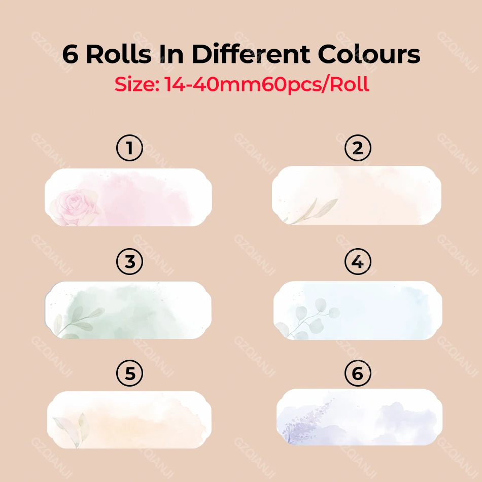 【6/9Rolls Gift Box】NIIMBOT D11 D110 D101 Label Maker Name Sticker Waterproof Classified Storage Cute Color Paper Rolls Official