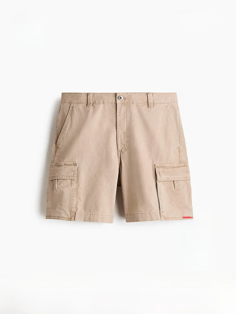 

H&M Men's Casual Workwear Short Pants Summer New Style Standard Fit 100% Cotton Comfortable Breathable Men's Utility Shorts
