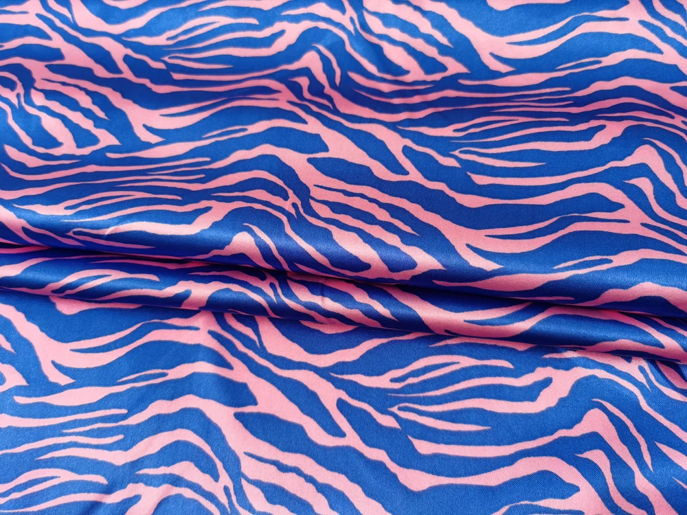 1 Meter x 1,48 Meter gestreifter Zebra-Satin-Druckstoff, weiches Futter – Detail 27