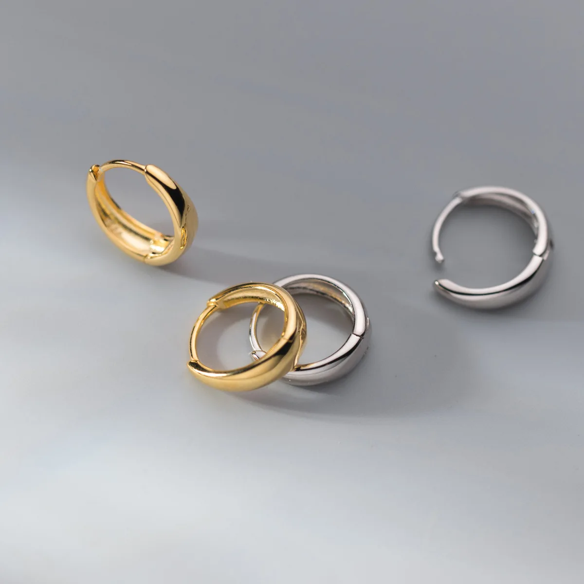 

La Monada Woman Hoop Earrings Silver 925 Simple Plain Coldly Fine Jewelry 925 Sterling Silver Earrings For Women Hoops