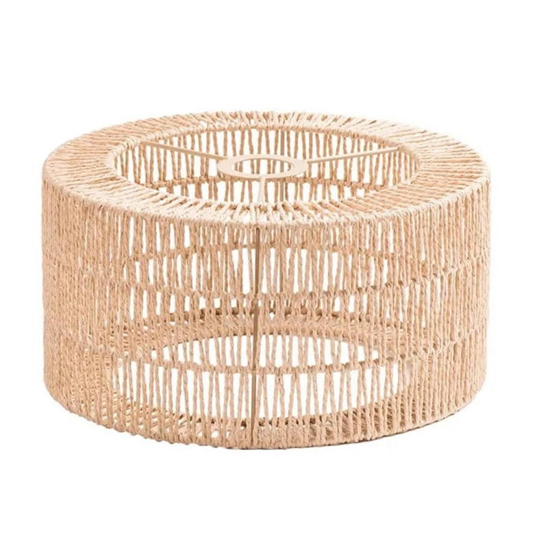 

AB46-бумажный веревочный абажур, потолочный светильник, абажур в стиле бохо, люстра, защита лампы для ресторана, кафе, гостиной