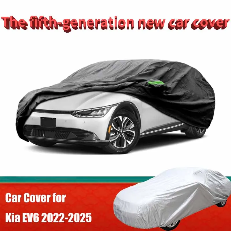 

Waterproof Car Covers Custom Fit for Kia EV6 2022-2025 All Weather for Automobiles Rain Snow Sun Protector Indoor Outdoor