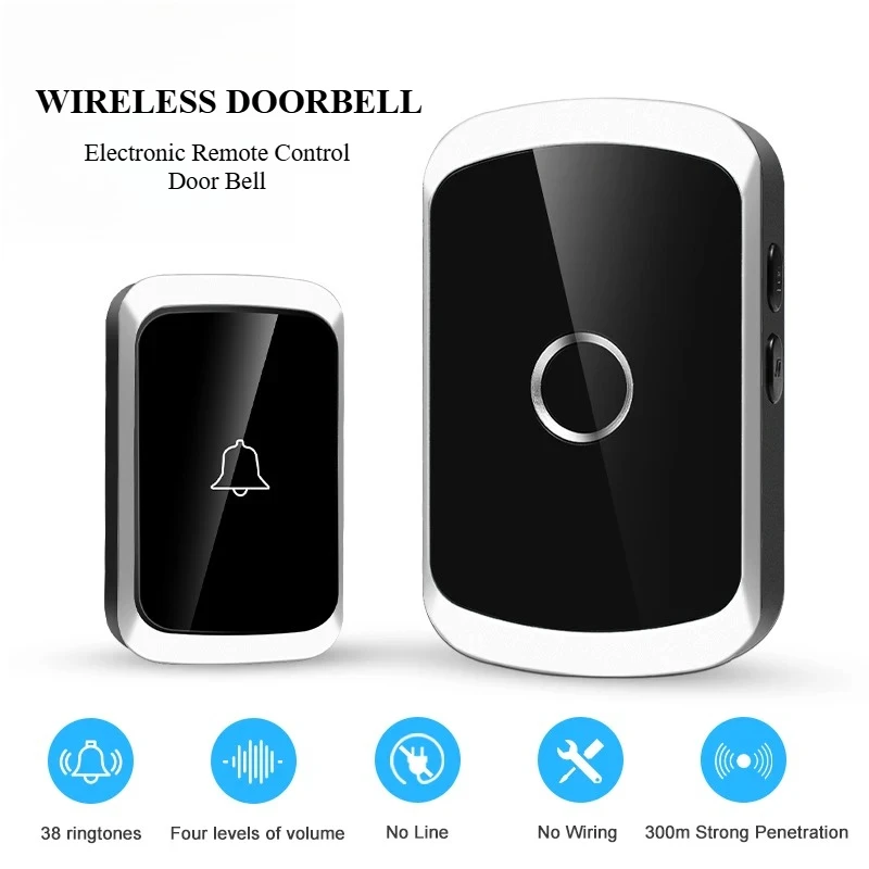 

Электронный дверной звонок, беспроводной домашний интеллектуальный электронный пульт дистанционного управления, дверной пейджер для пожилых людей, домашнее напоминание на большие расстояния