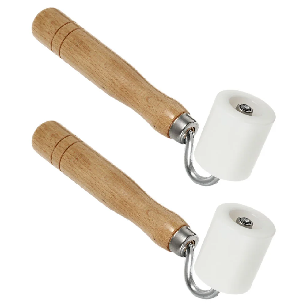 Rullo per cucitura per carta da parati da 2 pezzi, rullo a pressione piatto durevole, impugnatura ergonomica per la decorazione domestica, nastro fai da te e strumento fonoassorbente