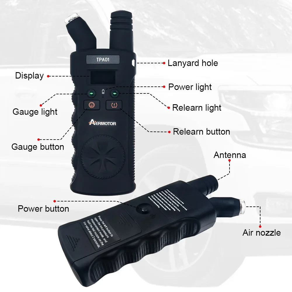 

Profession TPA01 TPMS EL-50448 Relearn Tool Plus Digital Tire Pressure Gauge 150PSI 2 in 1 TPMS Reset Sensor for GM Tire Monitor