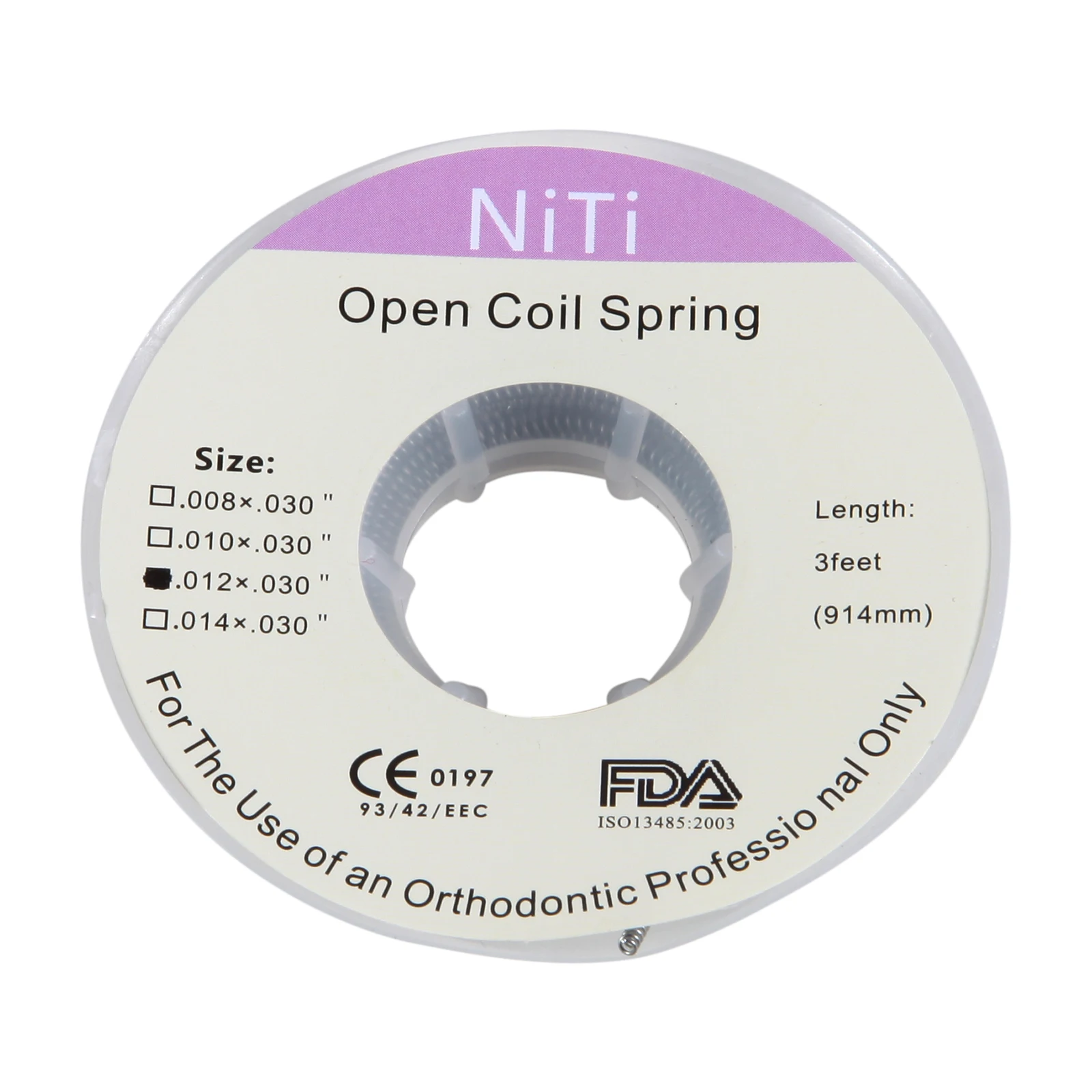 Dental Orthodontic Niti Alloy Open/Colse Coil Spool Springs Accessory 012 / 010 High Resilience & Durability For Dentist Treat