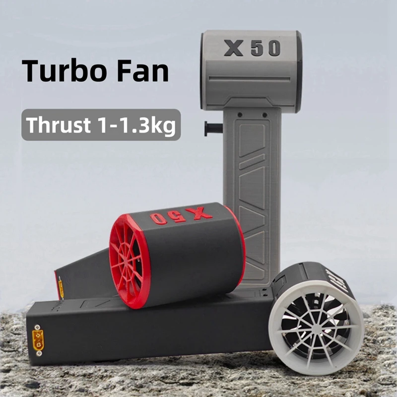 X50 Turbo Jet Fan Car Violent Blower 50Mm Brushless Motor 1300G Thrust Superstrong High Power Duct Fan Turbo Fan XL