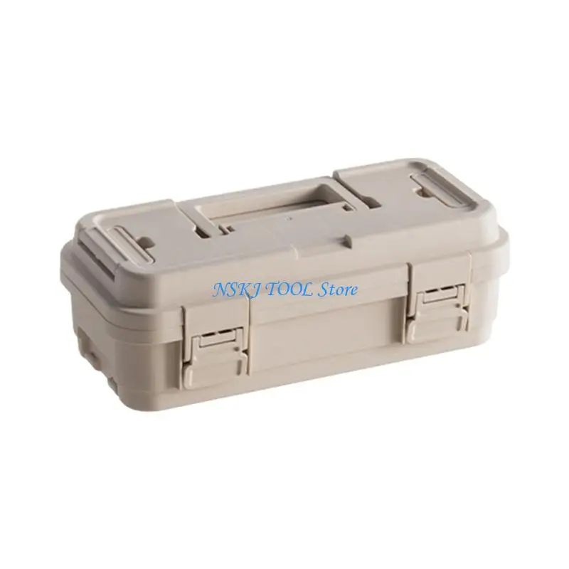 L8RC Organized Plastic Tool Box Double Sizes Small Multiple Colors Secure Fastener Internal Dividers PP Construction
