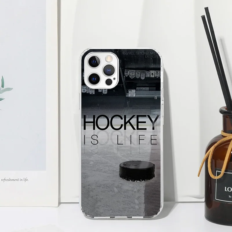 Ice Hockey Rink Sport Phone Case For Iphone 17 Air 16 15 Plus 16E 14 Pro Max 13 Mini 12 11 7 8 SE Fundas Soft Back Cover 17 Air