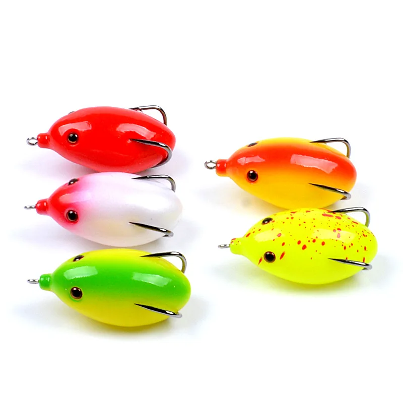 New Thunder Frog Fake Bait Frog Fishing Bait Combo Soft Fishing Lure Kit Tackle Box Kits Pesca PVC Frogs Unit Thunder Frog Fishi