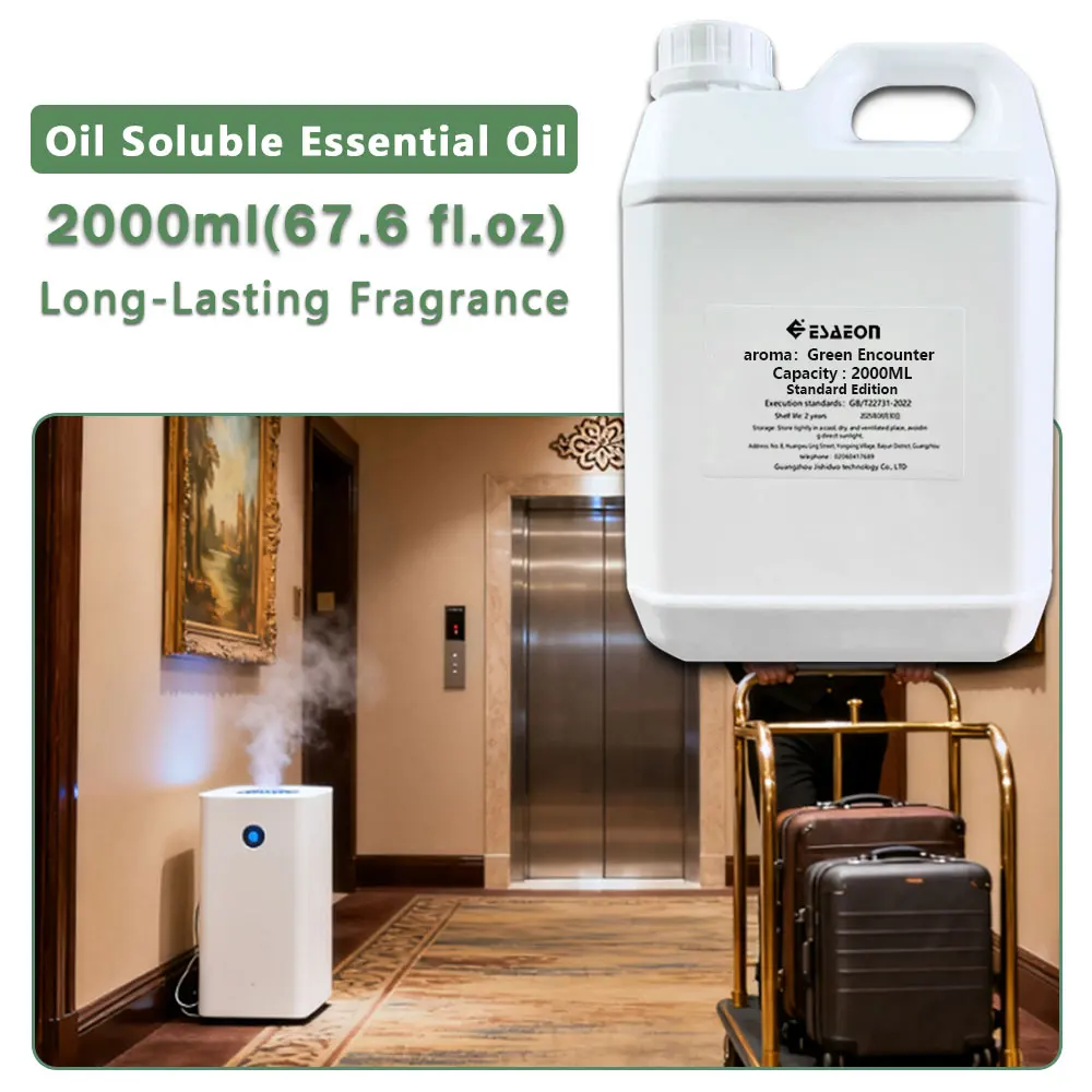 ESAEON Essential Oil For Aroma Machines, Hotel Two Fluid Fragrance Diffuser Supply Liquid, Green Encounter - 2000ML (67.6 fl.oz)