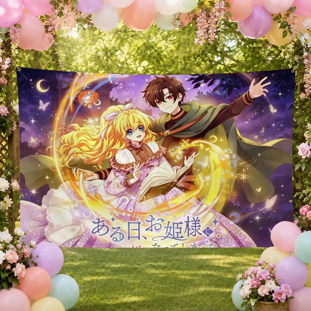Anime Tale Who Made Me A Princess Flags Fan Banner Tapestry Wall Hanging Garage BarDorm Camp Party Outdoor Home Decor Gift