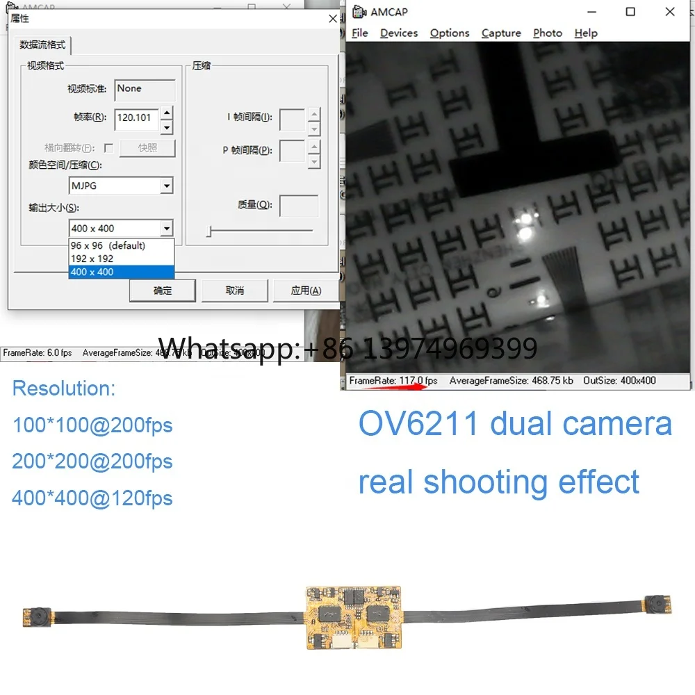 OEM OV6211 B&W 850 Ir LED Dual Lens Camera Module Mini UVC USB VR Eye Tracking CMOS 0.3Mp Monochrome Binocular Camera Modules