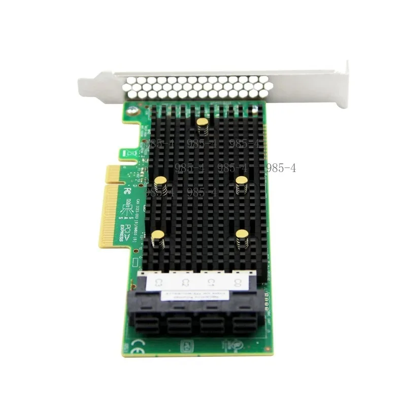 12Gbps SAS HBA LSI 9400-16i 9400-8i, PCIe x8 Tri-Mode NVMe/SAS/SATA Controller, IT Mode JBOD Card with 4pcs SFF-8643 Cables