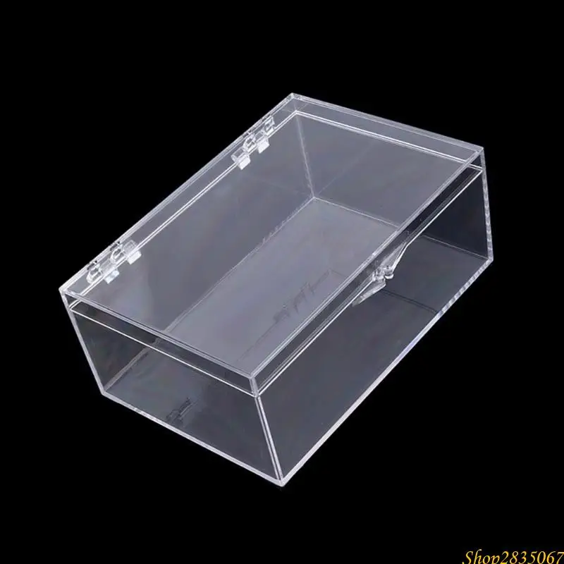 Clear Acrylic Storage Box Dustproof and Moisture Resistant Case for Crafts and Storage 831F
