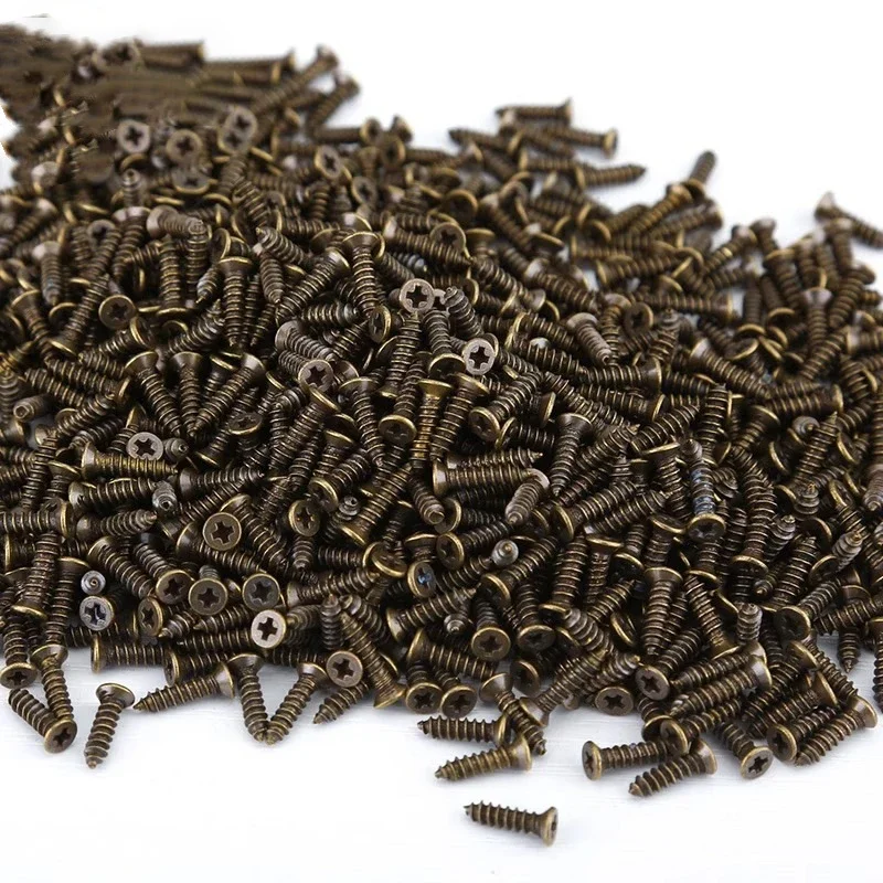 20/10pcs Brass Sink Head Phillips Self-tapping Screws Antique Bronze/gold DIY Wood Fasteners for Wood Fiberboard M2.5 M3 M3.5 M4