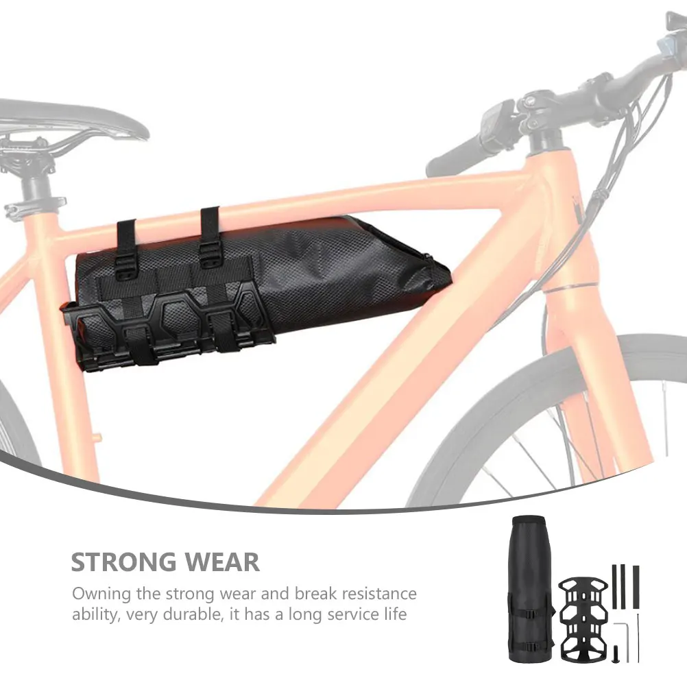 

1Set Bike Frame Bag Premium Waterproof Wear-Resistant Cycling Storage Pouch for Phone Keys Tools Front Mount Bicycle Accessory