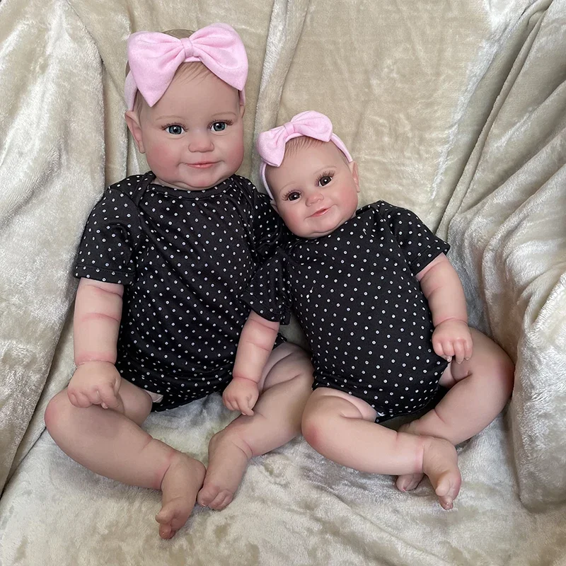 Kit de poupée bébé Reborn Maddie deux tailles 19/24 pouces, Kit déjà peint avec corps et yeux en tissu